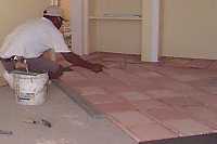 [Click to enlarge laying of villa tiles]