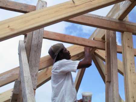 Painting the rafters