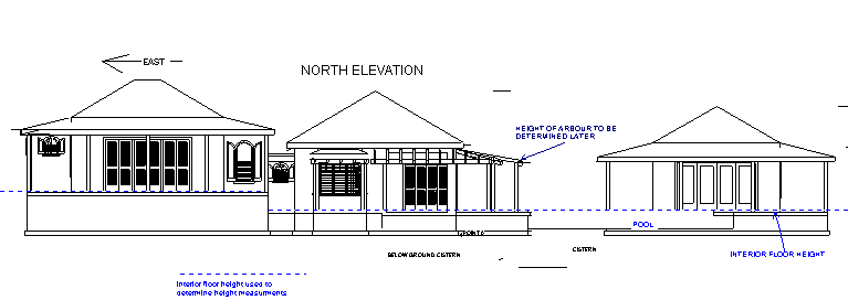 [Beach side elevation]