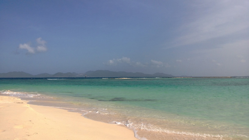 [Click to enlarge beach at Sandy Point]