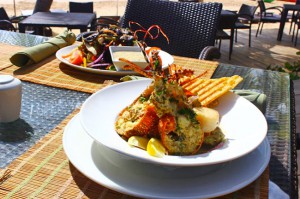 crayfish lunch at davida on crocus bay