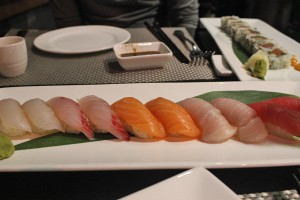 sushi sampler at tokyo bay