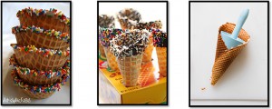 waffle cones from tropical treats