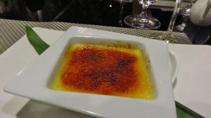 miso creme brulee dessert