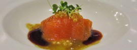 salmon roe sashimi at tokyo bay