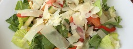 elite salad with parmesan shavings