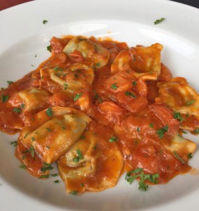 ricotta and spinach ravioli at elite