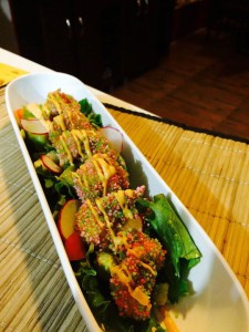 cha cha san tempura shrimp salad