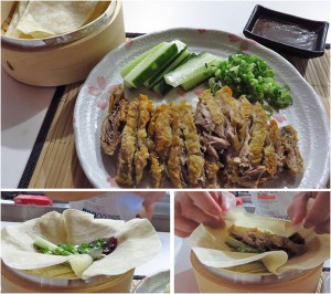 crispy duck pancake at cha cha san