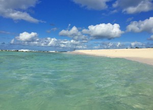 the seas surrounding sandy island