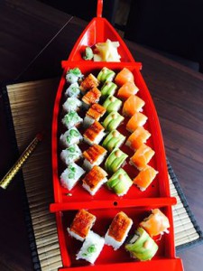 captain sushi platter at cha cha san