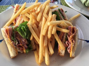 club sandwich at ocean echo