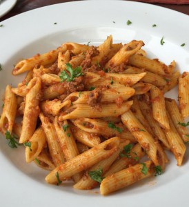 penne bolognese at elite