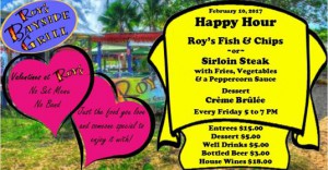 roys bayside grill valentines