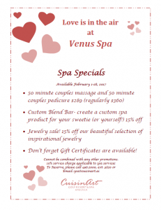 venus spa valentines day