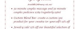 venus spa valentines day