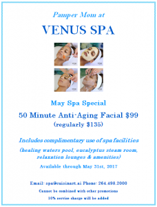 venus spa mothers day 2017