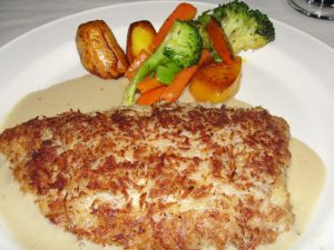 coconut crusted fish tastys